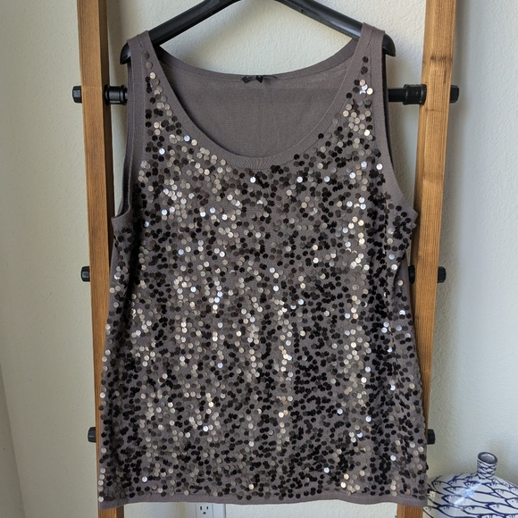 Eileen Fisher Tops - Eileen Fisher Women's Sparkling Sequin Knit Tank Top - Size XL